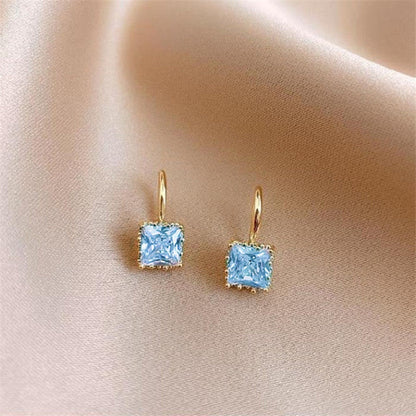 Simple Black White Irregular Polyhedron Pendant Small Earrings 2025 New Girl Unusual Earrings Fashion Korean Jewelry For Woman