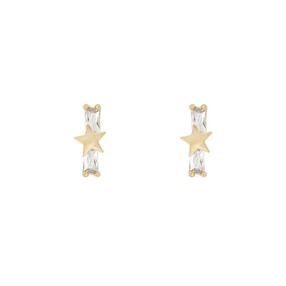 2025 New Design Stainless Steel Cubic Zirconia Chain Hoop Earring For Women Star Moon Pendant Cartilage Earring Piercing Jewelry