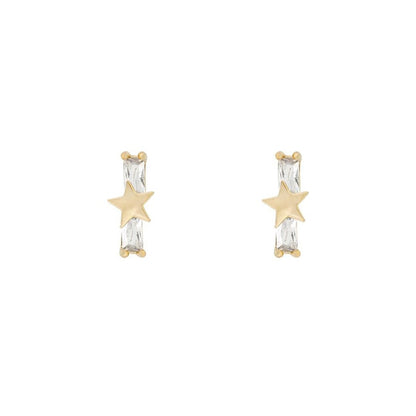 2025 New Design Stainless Steel Cubic Zirconia Chain Hoop Earring For Women Star Moon Pendant Cartilage Earring Piercing Jewelry