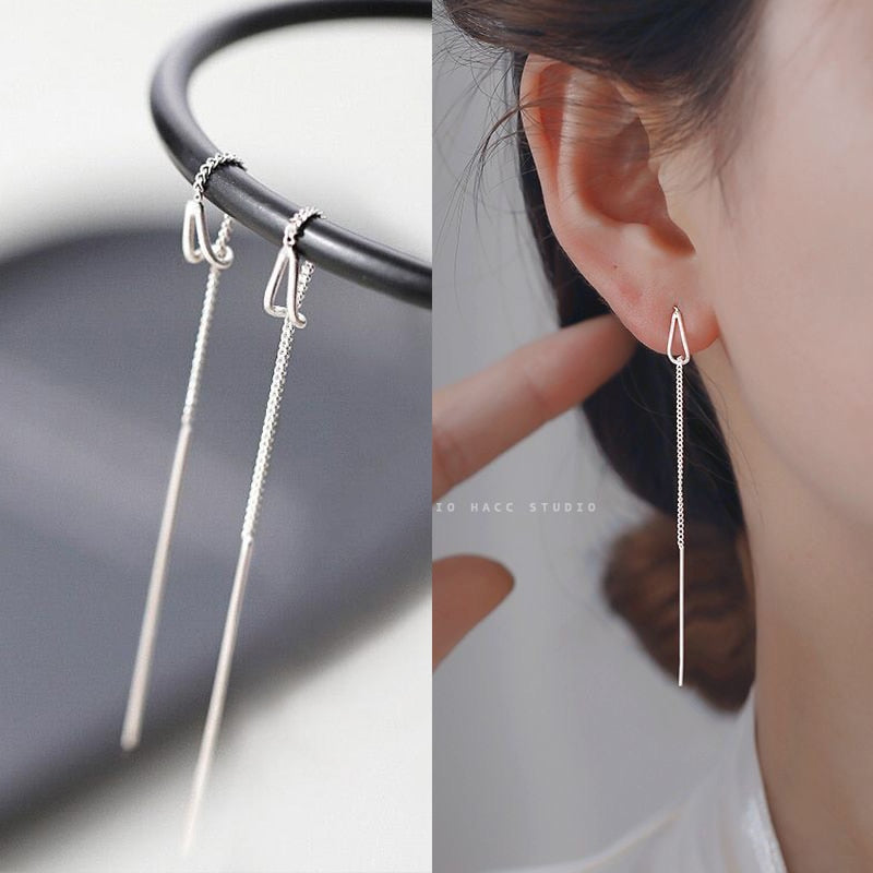 2025 Trend Simulation Pearl Long Earrings Female Moon Star Flower Rhinestone Wedding Pendant Earrings Fashion Korean Jewelry Earrings