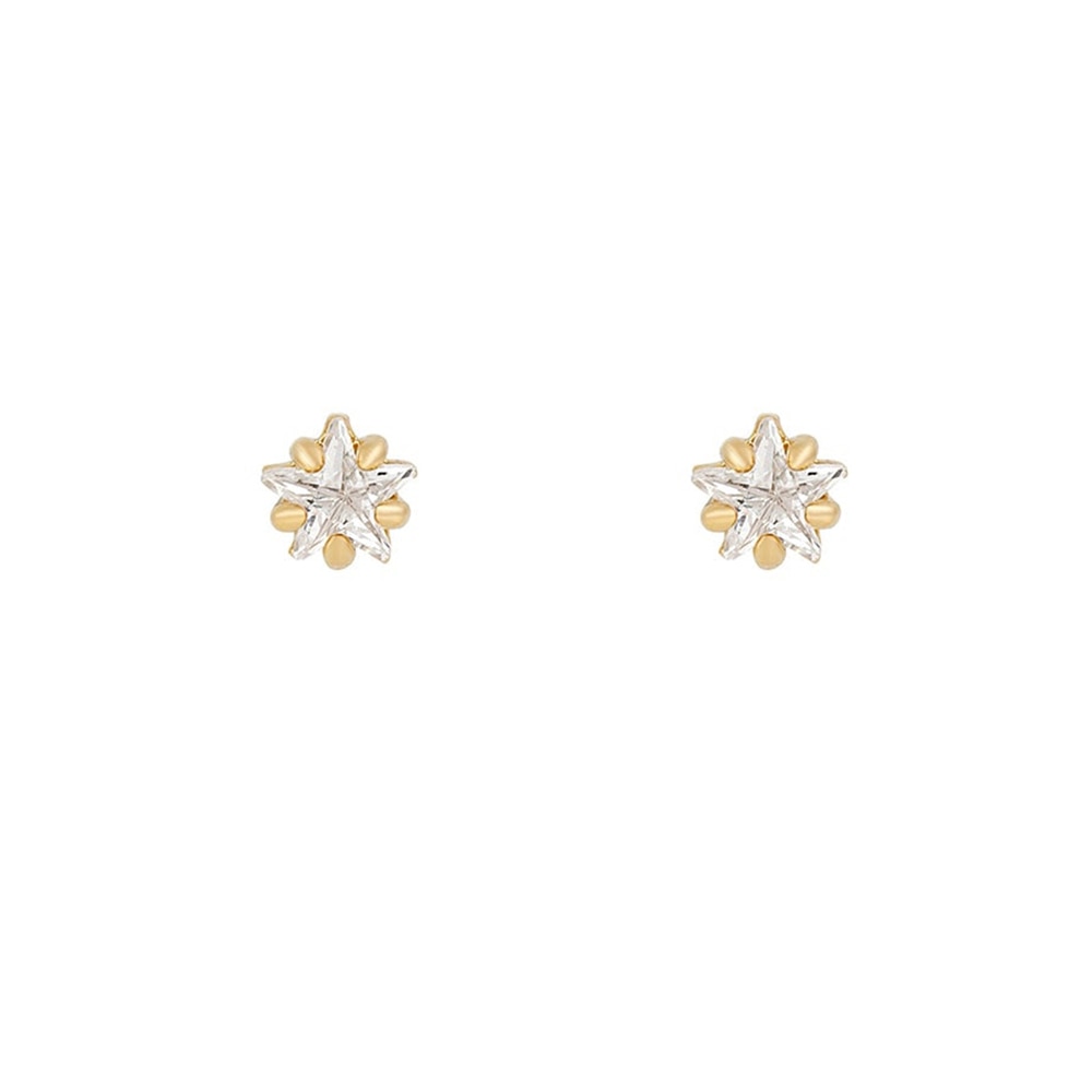 2025 New Design Stainless Steel Cubic Zirconia Chain Hoop Earring For Women Star Moon Pendant Cartilage Earring Piercing Jewelry